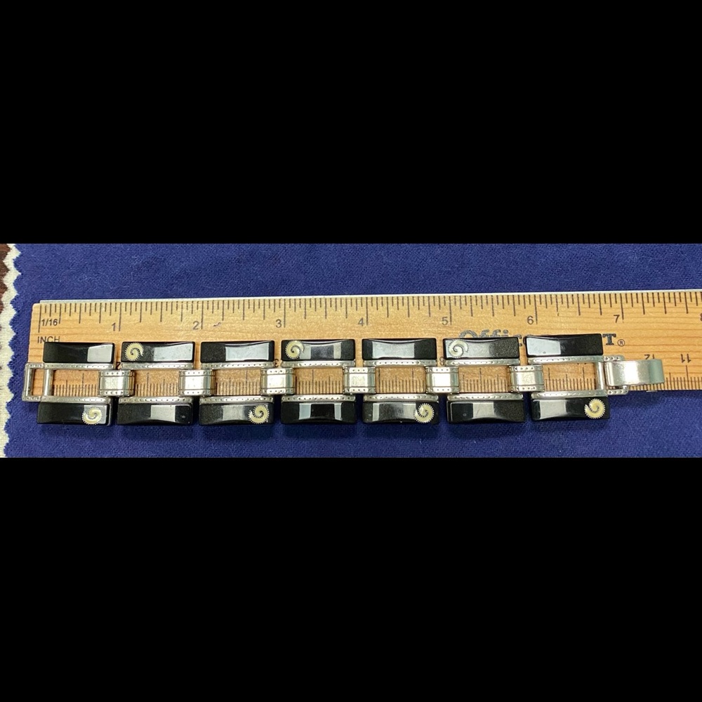 Brighton Black Enamel link bracelet.